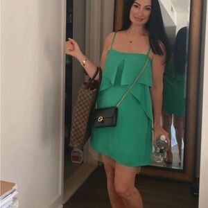 BCBG Green Layered Midi Dress